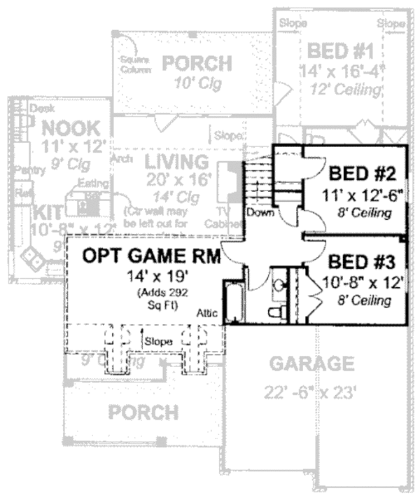 Home Plan - Farmhouse Floor Plan - Upper Floor Plan #20-1675