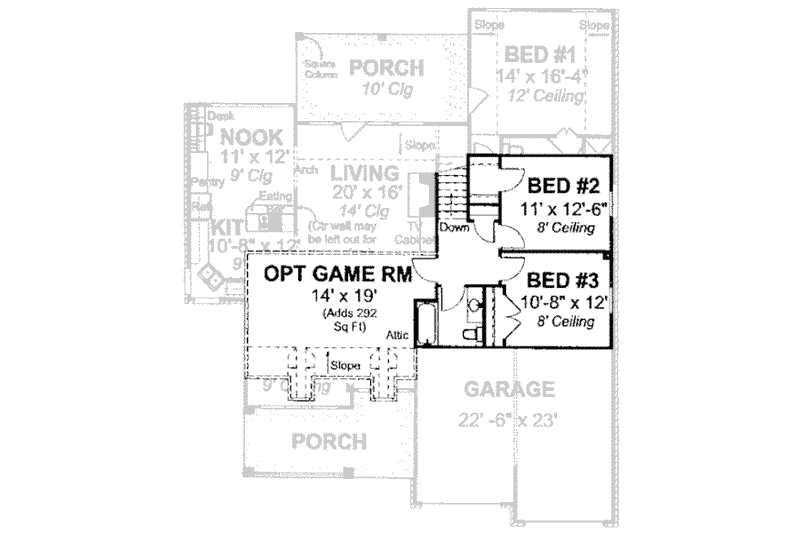 Dream House Plan - Floor Plan - Upper Floor for Farmhouse House Plan #20-1675 - 3 bed, 3 bath