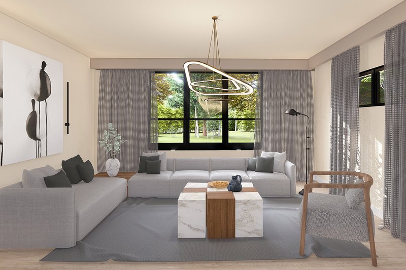 Home Plan - Interior - Family Room for Traditional House Plan #124-1403 - 3 bed, 2 bath