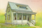 Cottage Style House Plan - 2 Beds 1 Baths 697 Sq/Ft Plan #514-10 