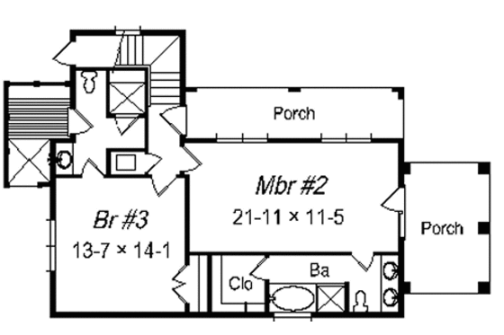 Floor Plan - Lower Floor for Beach House Plan #329-264 - 4 bed, 4.5 bath