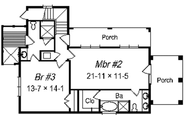 Beach Floor Plan - Lower Floor Plan #329-264