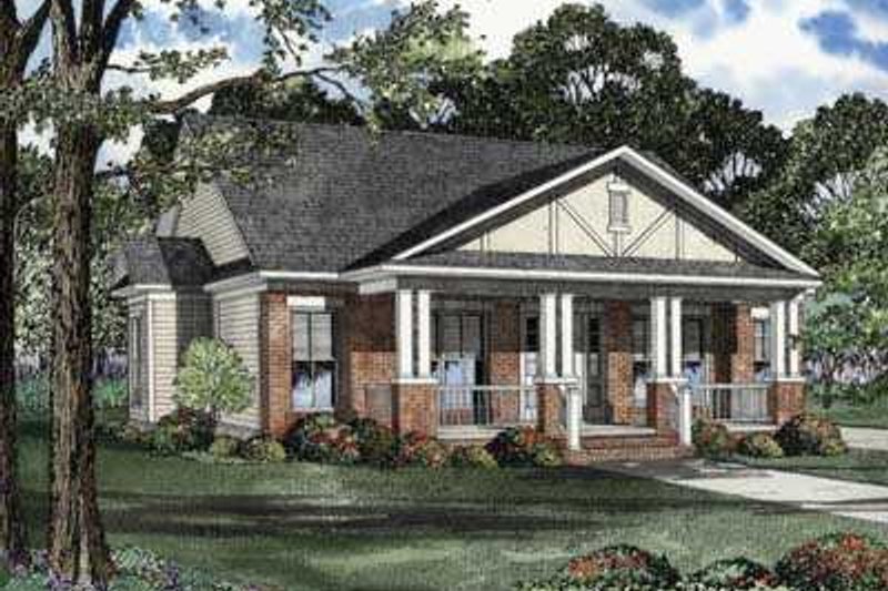House Plan Design - Southern Exterior - Front Elevation Plan #17-436