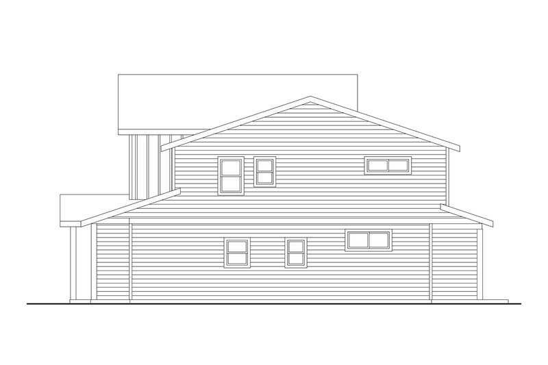 House Blueprint - Exterior - Other Elevation 1 for Contemporary House Plan #124-1477 - 6 bed, 4 bath