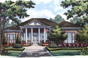 Classical Exterior - Front Elevation Plan #417-368