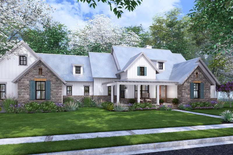 House Design - Exterior - Front Elevation 5 for Cottage House Plan #120-290 - 4 bed, 3.5 bath