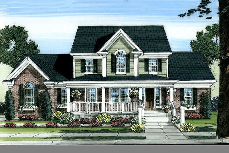 Home Plan - Country Exterior - Front Elevation Plan #46-440
