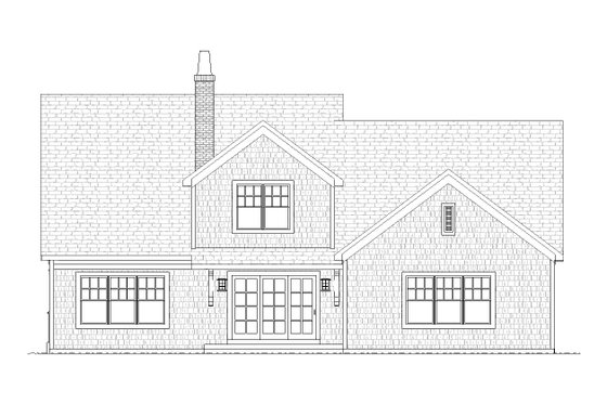 Exterior - Rear Elevation for Craftsman House Plan #901-78 - 4 bed, 3.5 bath