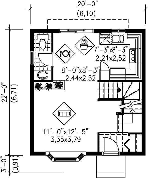 Traditional Floor Plan - Main Floor Plan #25-2188
