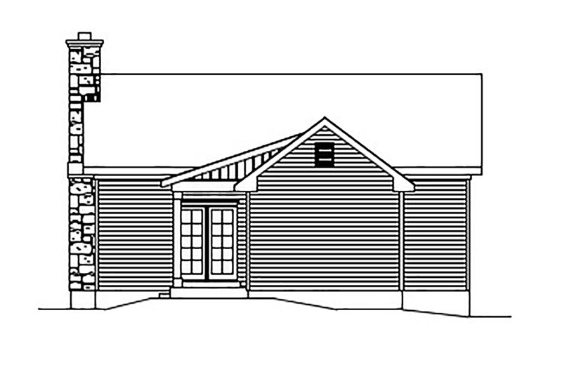 Architectural House Design - Exterior - Rear Elevation for Cottage House Plan #22-565 - 1 bed, 1 bath