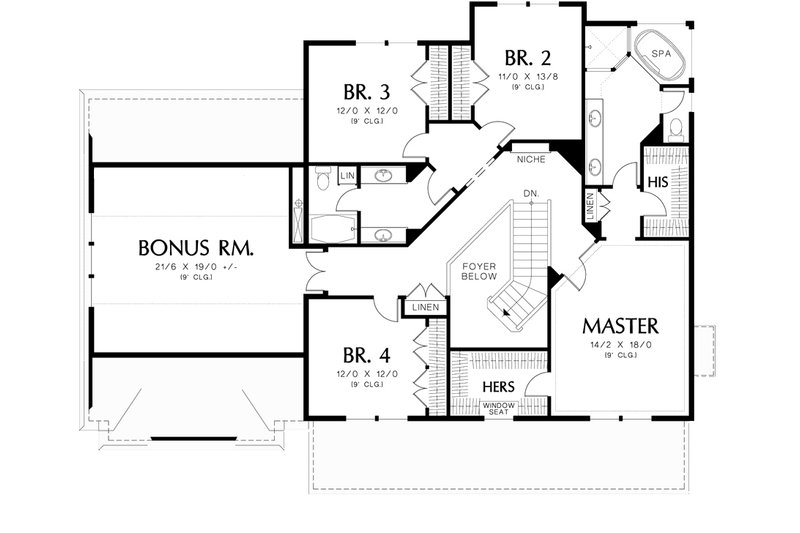 Home Plan - Floor Plan - Main Floor 1 for Country House Plan #48-183 - 4 bed, 2.5 bath
