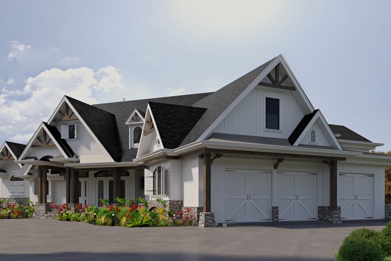 House Blueprint - Exterior - Other Elevation for Ranch House Plan #54-445 - 3 bed, 3.5 bath