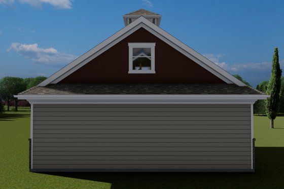 Exterior - Rear Elevation for Traditional House Plan #1060-98, 0 bath