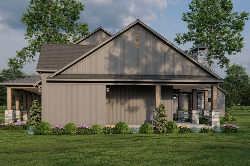 Dream House Plan - Exterior - Other Elevation 1 for Barndominium House Plan #923-366 - 3 bed, 3.5 bath