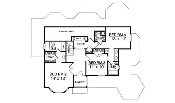 Victorian Floor Plan - Upper Floor Plan #40-221