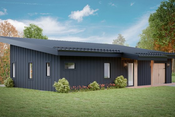 Exterior - Front Elevation 3 for Cabin House Plan #1089-54 - 1 bed, 1.5 bath