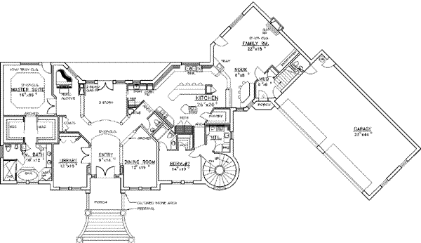 European Floor Plan - Main Floor Plan #117-145