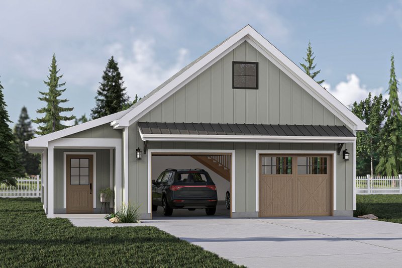 House Blueprint - Exterior - Other Elevation 2 for Modern House Plan #455-514, 0 bath