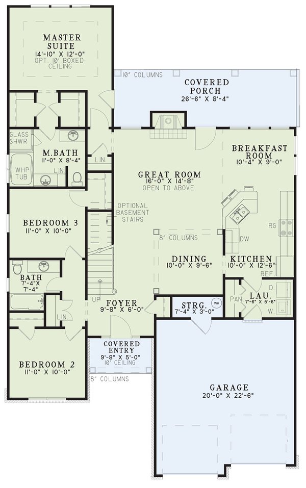 Dream House Plan - European Floor Plan - Main Floor Plan #17-2267