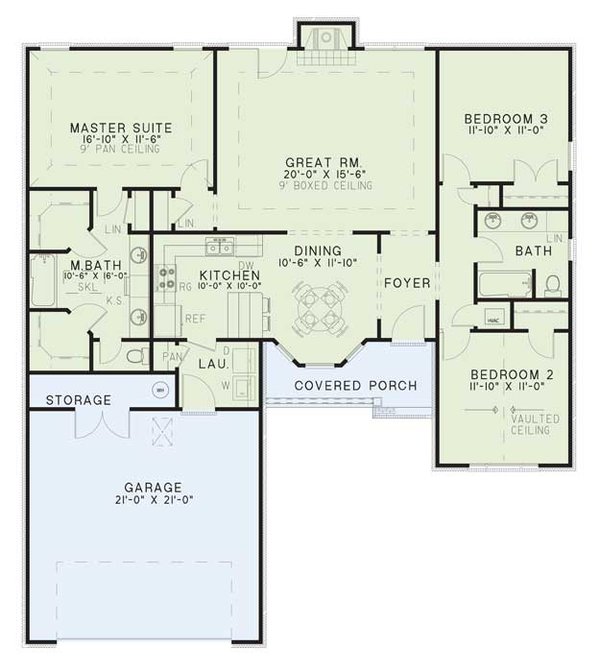 Traditional Floor Plan - Main Floor Plan #17-134