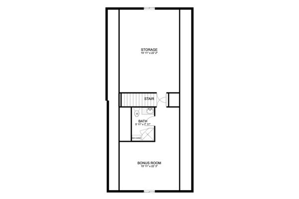 Traditional Floor Plan - Upper Floor Plan #1060-59