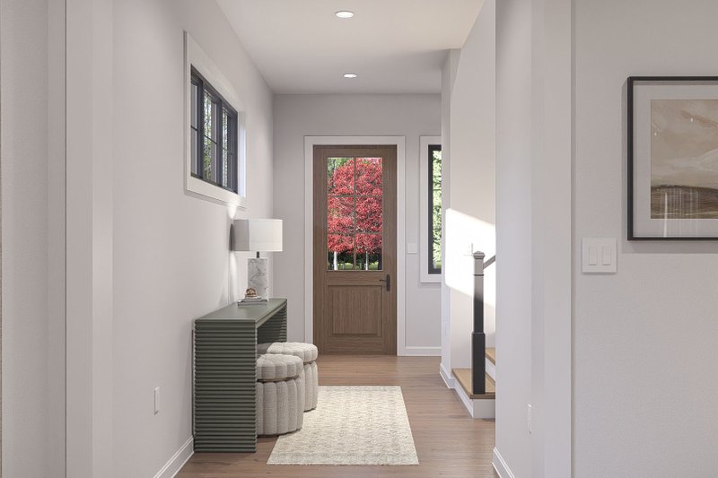 Architectural House Design - Interior - Entry for Farmhouse House Plan #455-780 - 3 bed, 2.5 bath