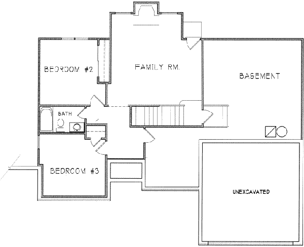 Traditional Floor Plan - Lower Floor Plan #6-218