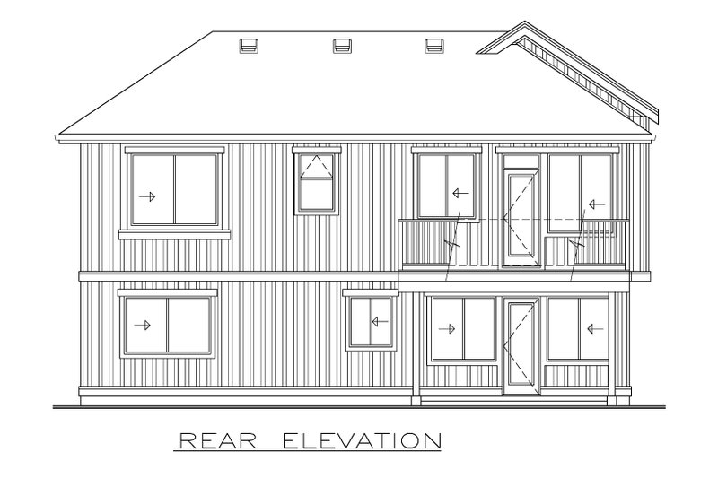 Dream House Plan - Exterior - Rear Elevation for Farmhouse House Plan #1100-36 - 3 bed, 2 bath