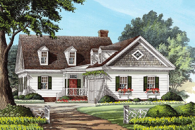 Home Plan - Southern Exterior - Front Elevation Plan #137-121