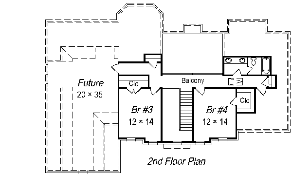 European Floor Plan - Upper Floor Plan #329-272