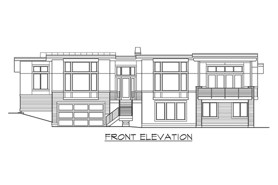 Exterior - Other Elevation 1 for Contemporary House Plan #132-226 - 4 bed, 3 bath