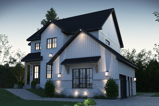 Exterior - Front Elevation 3 for Farmhouse House Plan #23-2734 - 3 bed, 2.5 bath