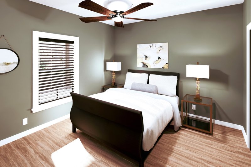 Architectural House Design - Interior - Bedroom 1 for Farmhouse House Plan #44-286 - 3 bed, 2 bath