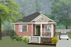 Cottage Exterior - Front Elevation Plan #79-129