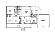 Southern Style House Plan - 3 Beds 2 Baths 1395 Sq/Ft Plan #36-403 