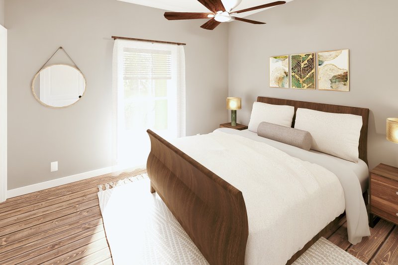 Architectural House Design - Interior - Bedroom for Farmhouse House Plan #44-293 - 3 bed, 2.5 bath