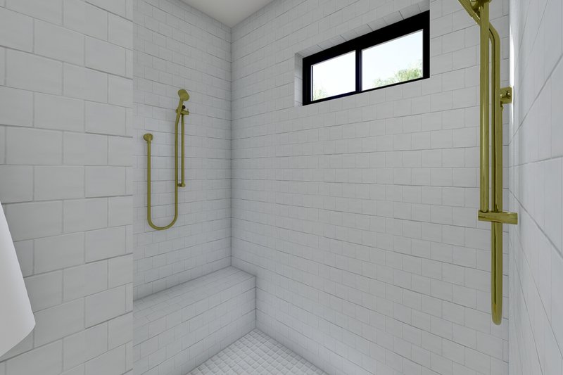 House Blueprint - Interior - Master Bathroom 1 for Farmhouse House Plan #126-176 - 1 bed, 1.5 bath