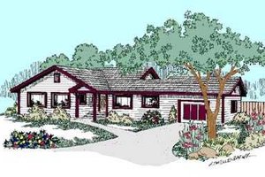 Ranch Exterior - Front Elevation Plan #60-484