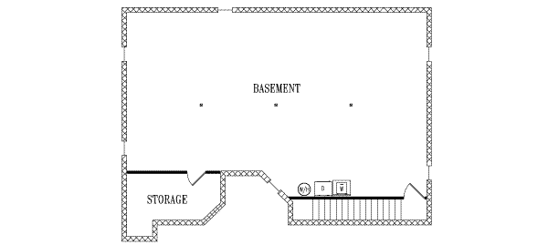 Home Plan - Adobe / Southwestern Floor Plan - Lower Floor Plan #1-236