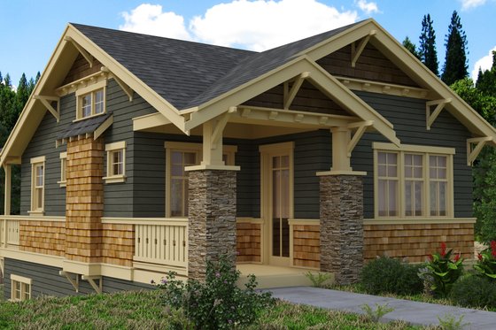 Hillside Craftsman House Plan