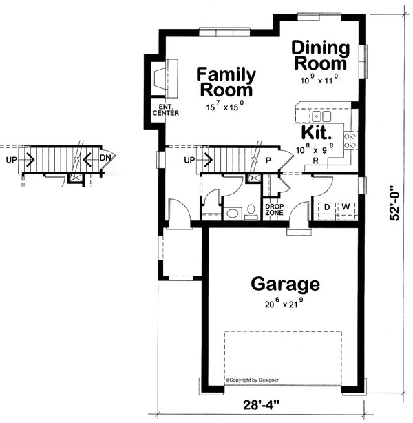 House Design - Traditional Floor Plan - Main Floor Plan #20-1526