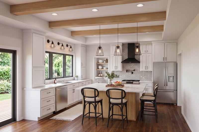 Architectural House Design - Interior - Kitchen for Country House Plan #1089-74 - 3 bed, 2 bath
