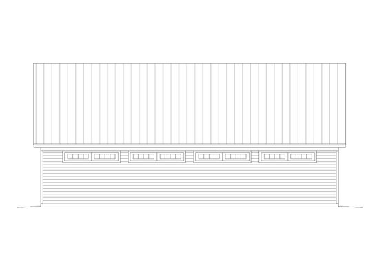 Exterior - Rear Elevation for Country House Plan #932-266, 0 bath