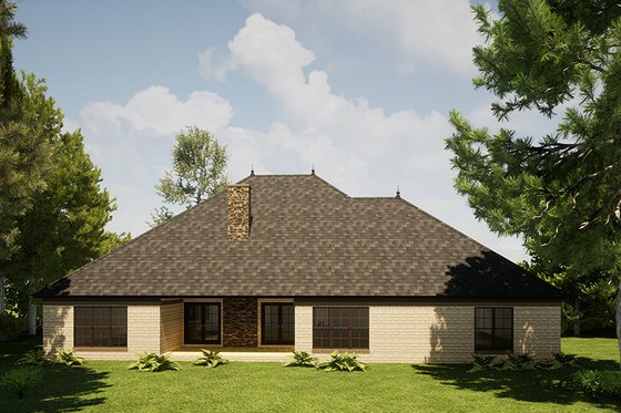 Exterior - Rear Elevation for Craftsman House Plan #923-168 - 3 bed, 3.5 bath