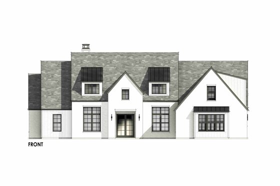 Exterior - Front Elevation 6 for European House Plan #1096-152 - 4 bed, 4.5 bath