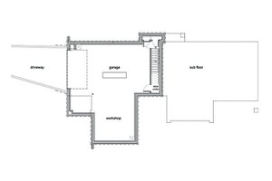 Floor Plan - Lower Floor for Modern House Plan #496-1 - 5 bed, 2.5 bath