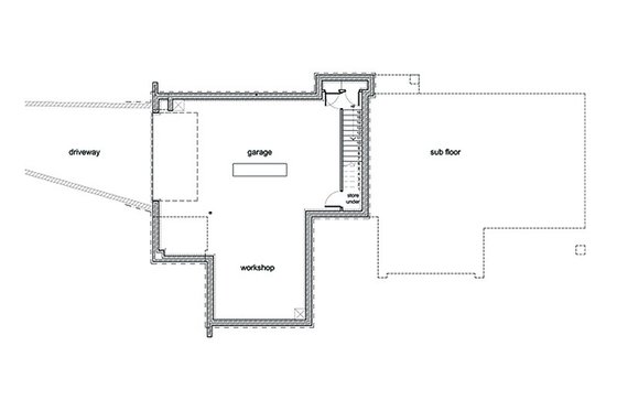 Floor Plan - Lower Floor for Modern House Plan #496-1 - 5 bed, 2.5 bath