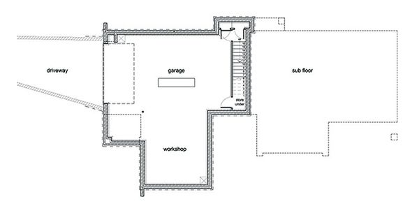 Modern Floor Plan - Lower Floor Plan #496-1