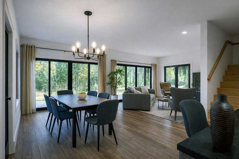 Architectural House Design - Interior - Family Room for Cabin House Plan #1101-57 - 2 bed, 2.5 bath