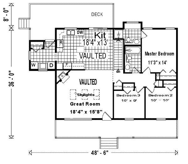 Country Floor Plan - Main Floor Plan #47-645